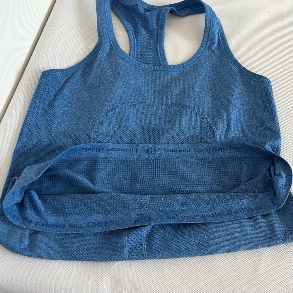 Lululemon Swiftly Tech Size 8 Heathered Light Blu… - image 6
